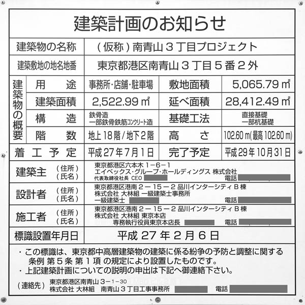 (仮称)南青山3丁目プロジェクト