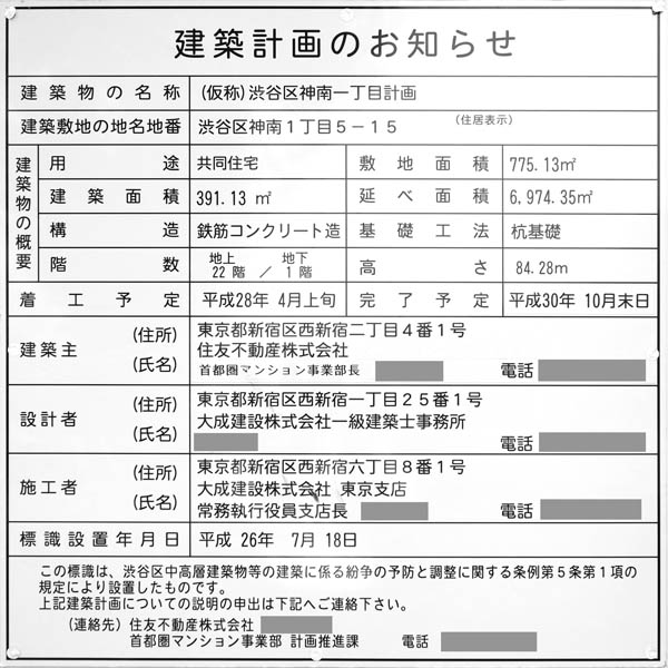 (仮称)渋谷区神南一丁目計画