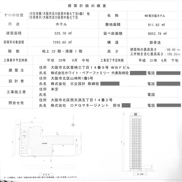 建築計画のお知らせ