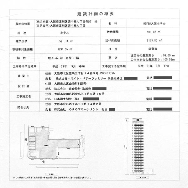 建築計画のお知らせ