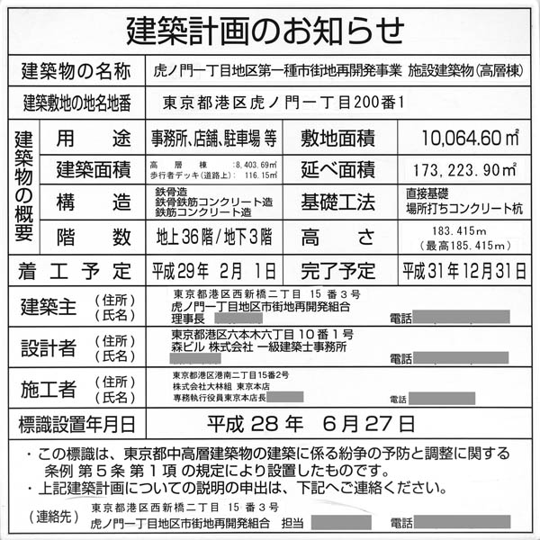 (仮称)虎ノ門ヒルズ ビジネスタワー