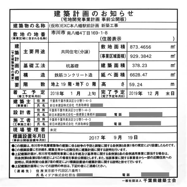 仮称)EXC本八幡駅前計画新築工事