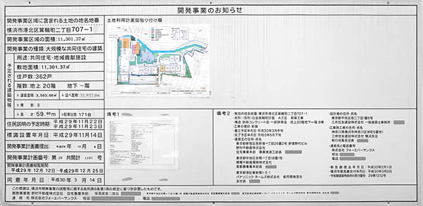 プラウドシティ日吉の建築計画のお知らせ