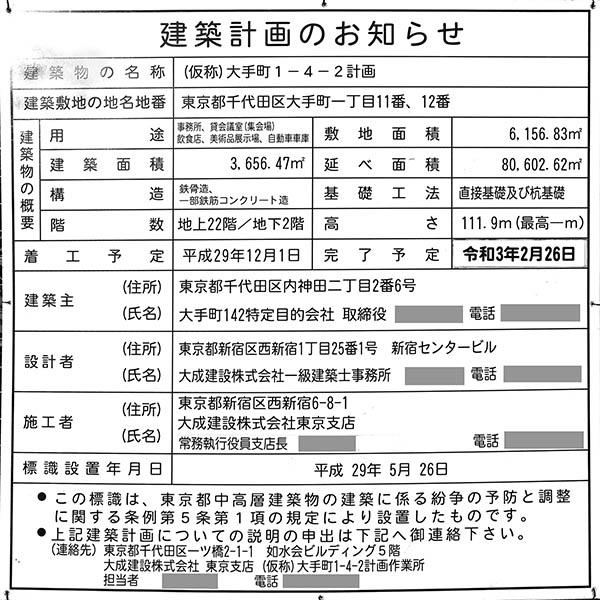 丸紅新本社ビルの建築計画のお知らせ