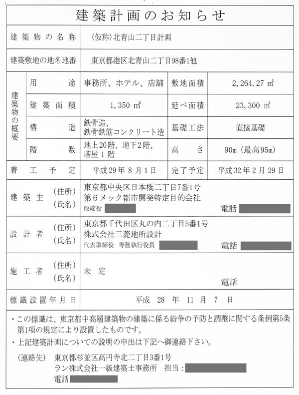 (仮称)北青山二丁目計画