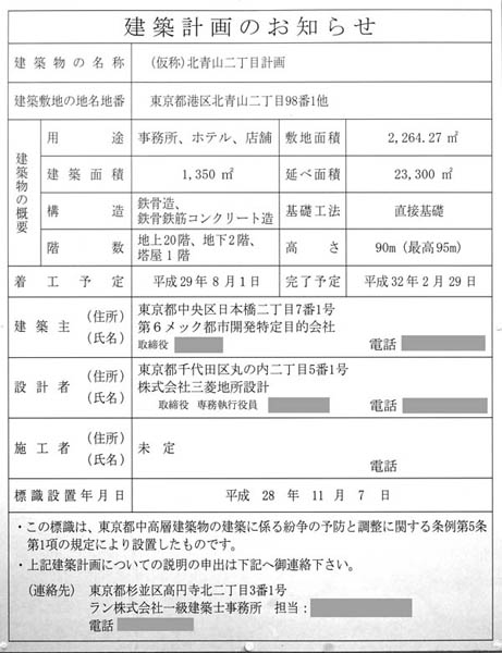 (仮称)北青山二丁目計画