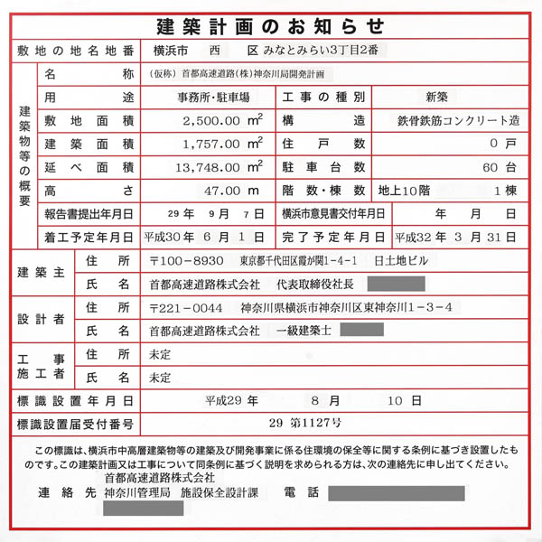 (仮称)首都高速道路(株)神奈川開発計画