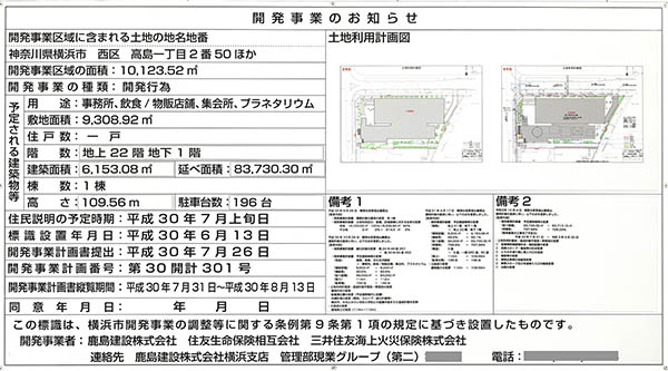 横濱ゲートタワーの開発事業のお知らせ