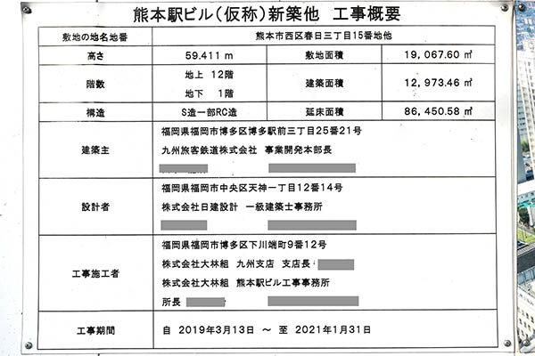 熊本駅ビル（仮称）の建築計画のお知らせ