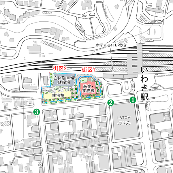 ミッドタワーいわき（いわき駅並木通り地区第一種市街地再開発事業）