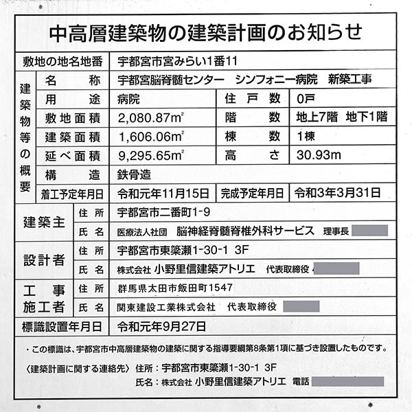 宇都宮駅東口地区整備事業の建築計画のお知らせ