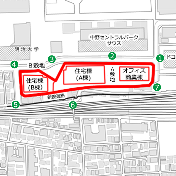 パークシティ中野（囲町東地区第一種市街地再開発事業）