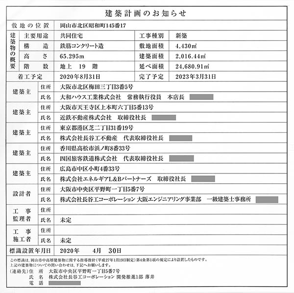 遊プラザ跡地開発の建築計画のお知らせ