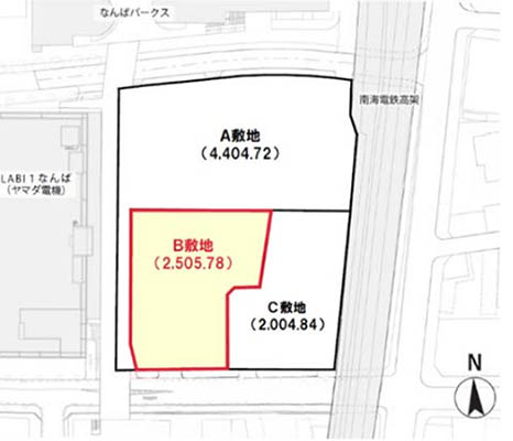 (仮称)難波中二丁目開発計画のうちB敷地計画