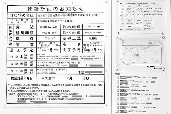 晴海フラッグ／HARUMI FLAG／東京2020大会選手村／晴海五丁目西地区第一種市街地再開発事業の建築計画のお知らせ