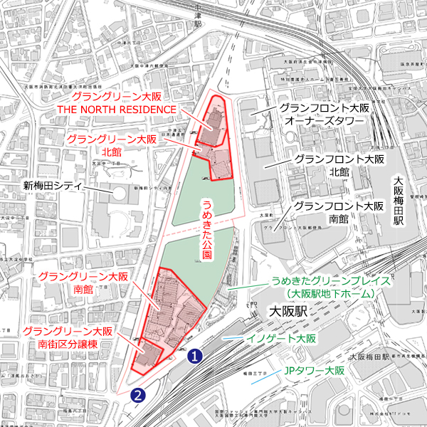 グラングリーン大阪（うめきた2期地区開発事業）南街区分譲棟