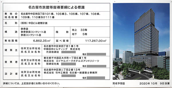 (仮称)中日ビル建替計画の建築計画のお知らせ