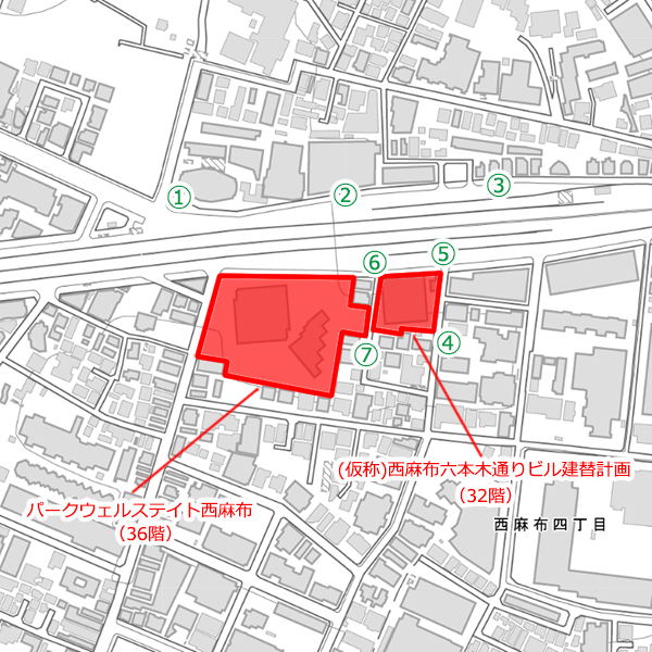 (仮称)西麻布六本木通りビル建替計画