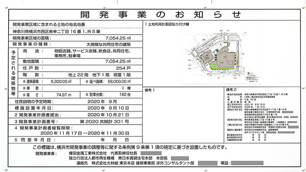 (仮称)横浜南幸地区共同建替事業の開発事業のお知らせ