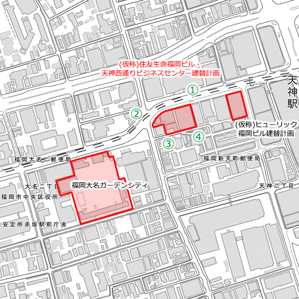 (仮称)住友生命福岡ビル・天神西通りビジネスセンター建替計画