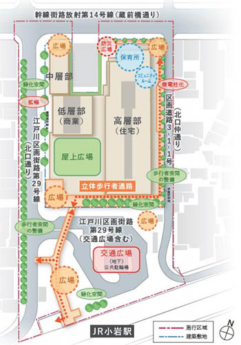 JR小岩駅北口地区第一種市街地再開発事業