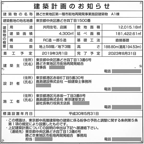 A2棟の建築計画のお知らせ