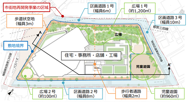 三田五丁目西地区第一種市街地再開発事業